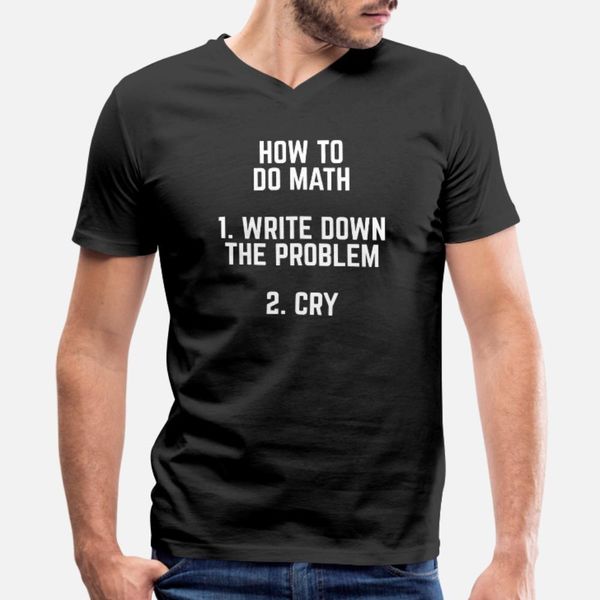 

how to do math t shirt men print short sleeve plus size 3xl solid color famous funny summer natural shirt