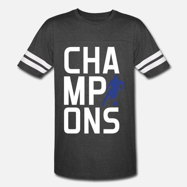 

champions 2 soccer t shirt men customized 100% cotton crew neck clothing crazy basic spring novelty shirt