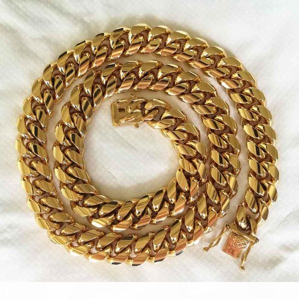

new arrive 8mm 10mm 12mm 14mm stainless steel curb cuban chain necklace boys mens fashion chain dragon clasp gold rosegold jewelry, Silver