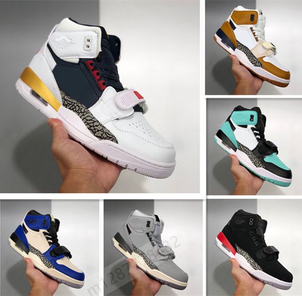 

jumpman 3s legacy 312 nrg men basketball shoes classic leather light aqua black gold patent male sport trainers sneaker size 7-13
