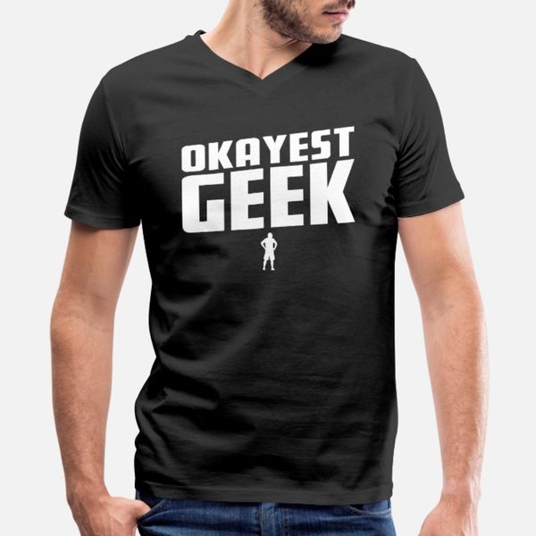 

okayest geek t shirt men designer 100% cotton s-3xl homme famous building spring novelty shirt