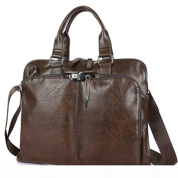 

business briefcase leather men bag computer laphandbag man shoulder bag messenger bags men's travel bags black brown