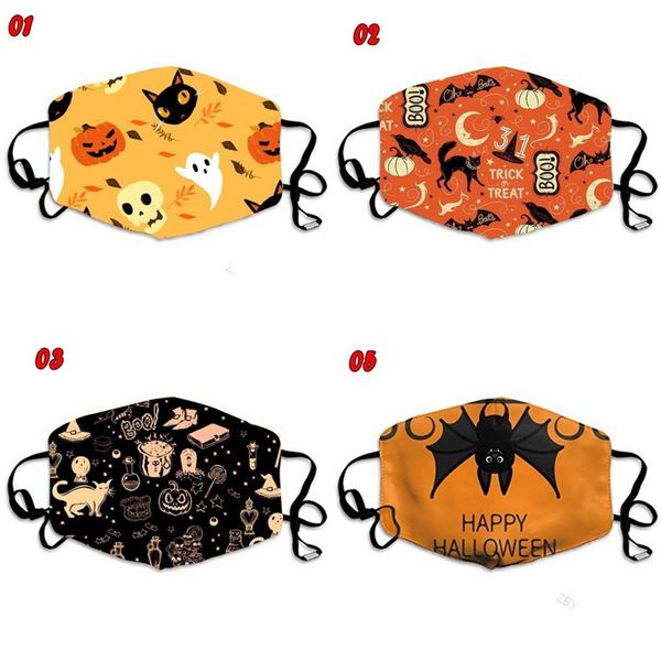 

black cats bats pumpkin ghosts dust face masks happy halloween mascarilla fashion washable mascherine reusable custom kids 3xbb c2