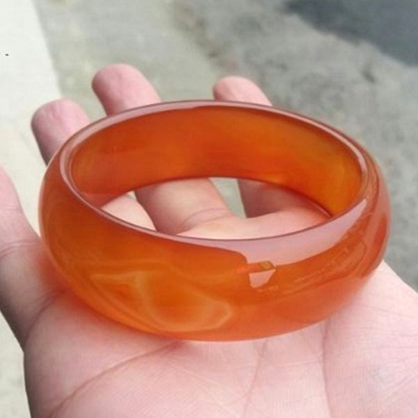 

bangle drop natural red chalcedony round widened bracelet gift for women fashion jades jewelry, Black