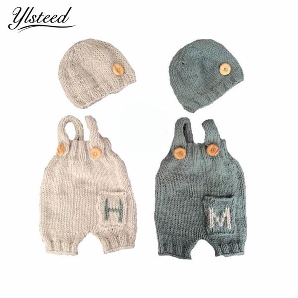 

ylsteed 2pcs set newborn pgraphy props crochet baby clothes infant shooting outfits baby boy p props, Yellow