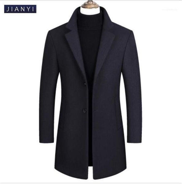 

mens outerwear casual wool tweed long coat lapel neck mens coat windbreaker warm cashmere single breasted coats, Black;brown