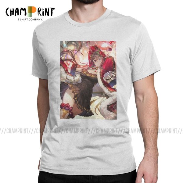 

men's rosetta t shirts granblue fantasy gbf japan anime 100% cotton casual short sleeve o neck tees new arrival t-shirt