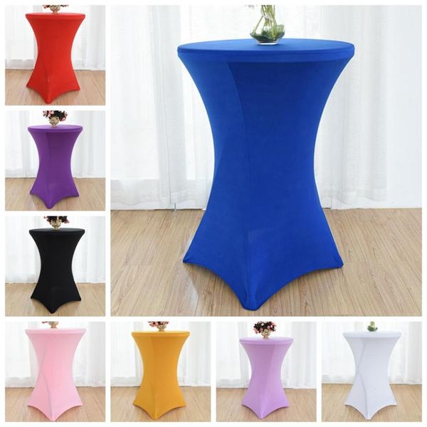 

22 colours wedding table cover spandex cocktail table cloth lycra high bar linen banquet l party decoration