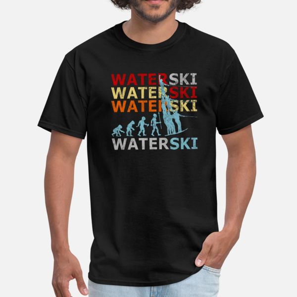 

retro vintage evolution водных лыж водного спорт тенниска мужчины индивидуальный хлопок шея экипаж тенденция fit мода лето досуг рубашка