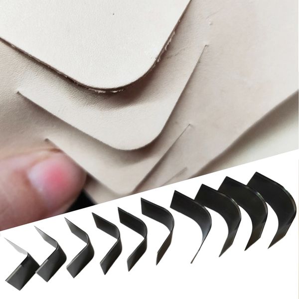 

10pcs край штамповка diy кожа набор инструментов craft corner круглый плашки ремень