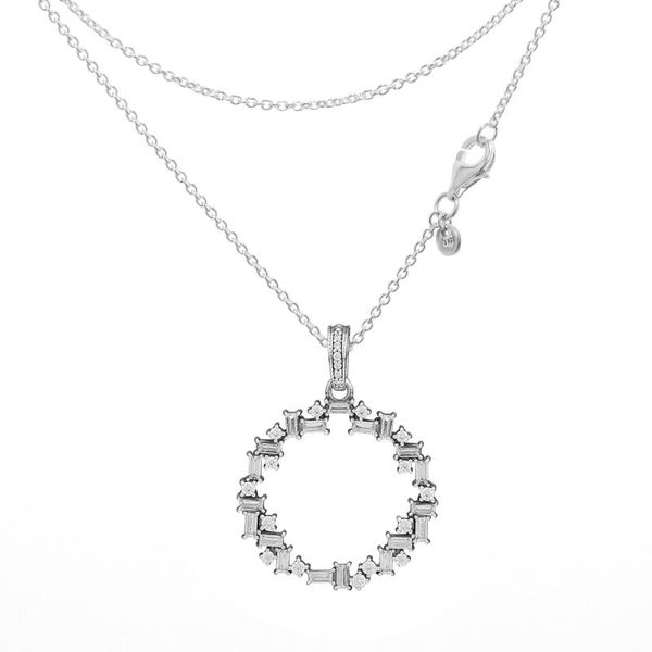 

authentic 925 sterling silver shards of sparkles round necklace fits for original necklace for women gift lover wife,45cm