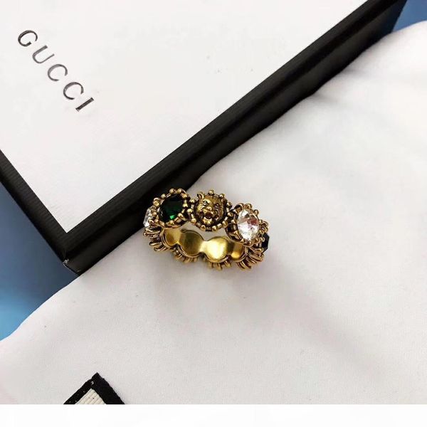 

2020 brass material ring with colorful diamond in 18k gold plated women jewelry gift ps6428, Silver
