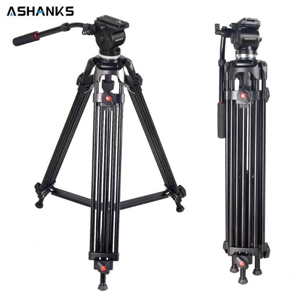 

ashanks jy0508 camera video tripod 160cm/5ft with dslr fluid head quick release plate for professional pgraphy p studio