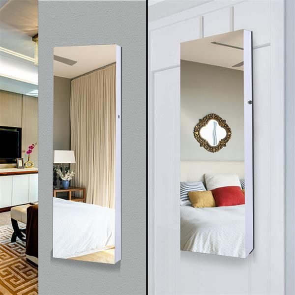 

full mirror makeup mirror cabinet 8-layer acrylic dressing mirror storage cabinet jewelry storage box display rack
