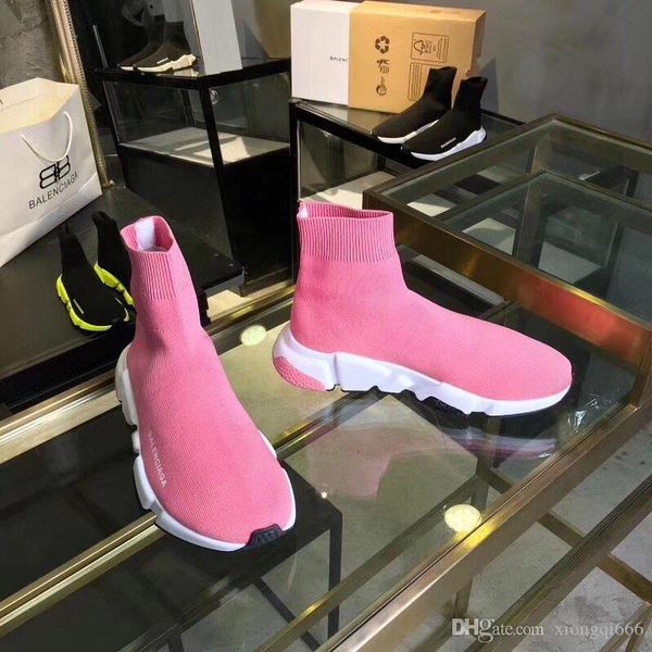 

men's and women's fashion casual sports shoes, high-end socks shoes, selling couple models, multiple colors with boxaag, Red;white