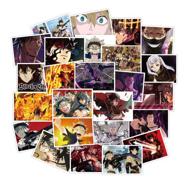 

30pcs/set new black clover anime waterproof sticker for lapbicycle car