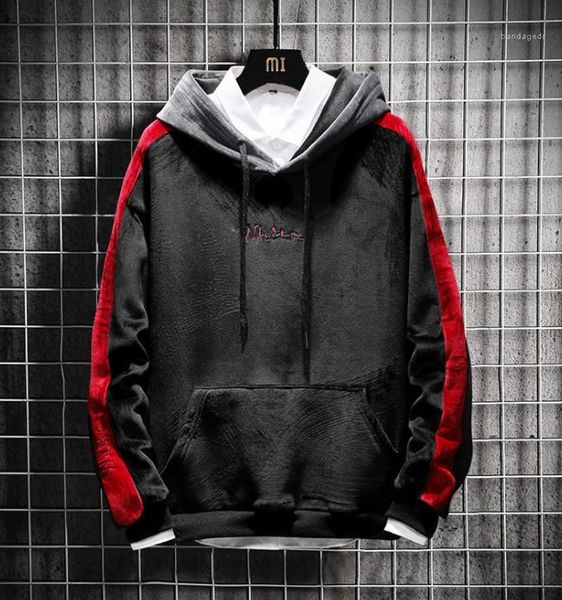 

размер tops конструктора mens замша толстовка мода вышивка пуловер sweatershirt mens casual сыпучий plus, Black