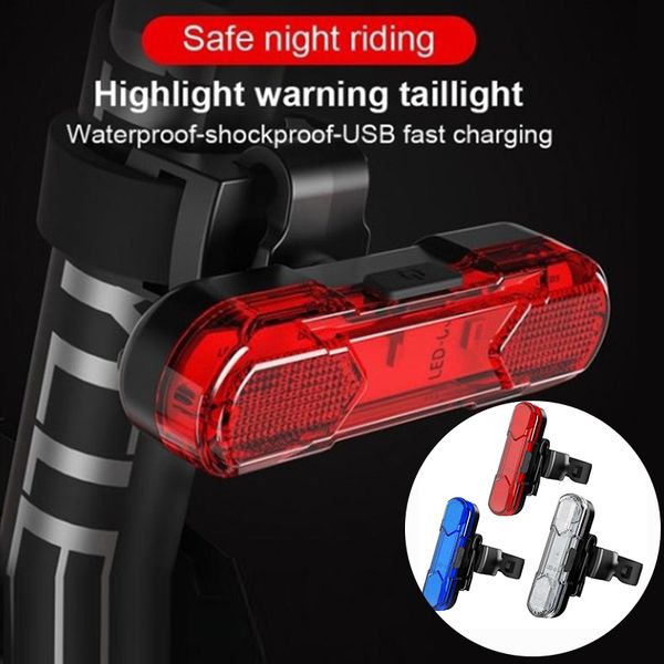 

360 rotating bicycle tail light usb charging warning light