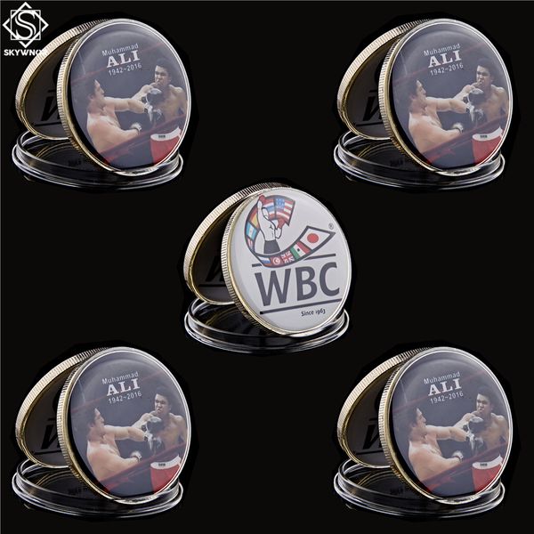 

5pcs rare muhammad ali proof coin mint condition wbc boxing token coin collectibles