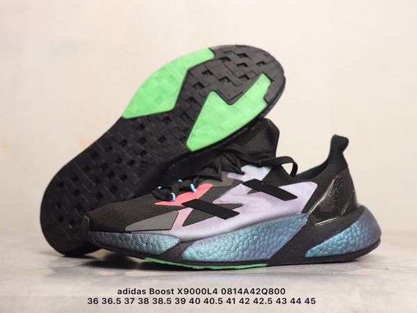 

highest quality ad originals zx x9000l4 popcorn slipper sandal designer women sneakers platform shoes men outdoor reflective sports shoes, Black