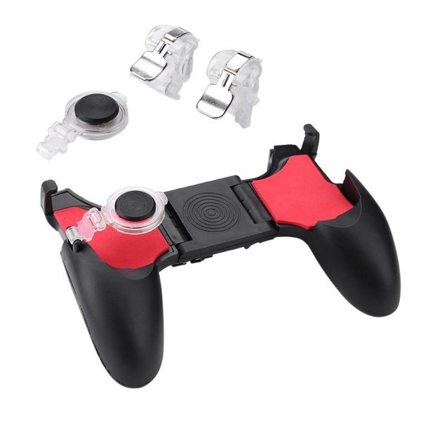 

5 in 1 mobile phone gamepad joystick controller l1 r1 fire shooter buttons trigger handle for pubg mobile phone gamepad newst
