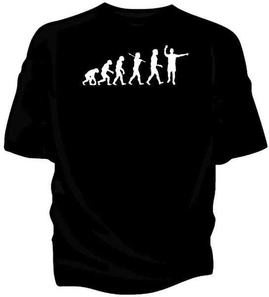 

tee shirt for men o-neck male new fashion for men short sleeve footballer referee 'evolution of man' hipster tshirt