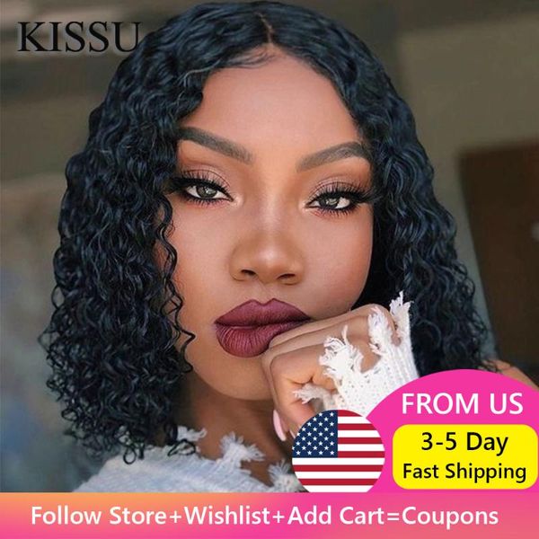 

deep wave фронтальной парик перуанской глубокая волна кудрявого парик боб фронт шнурок парики вьющегося фронт шнурок дешевые человеческие во, Black;brown