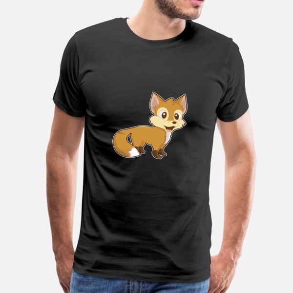 

fox vector t shirt men custom cotton s-xxxl slim crazy comfortable summer trend shirt