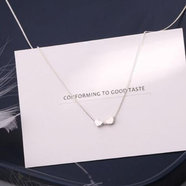 

jewelry s925sterling silver necklace for women small silver heart pendant necklace simple fashion of shipping