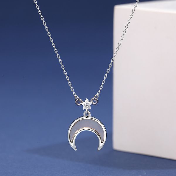 

valentine's day s925 sterling silver 2020 new korean dongdaemun popular star moon necklace ornament