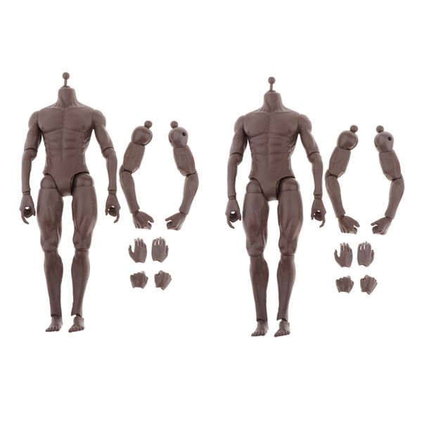 

1:6 nude body 12 inch ball joint male figure sketch w/ spare hands 2/3/4 set