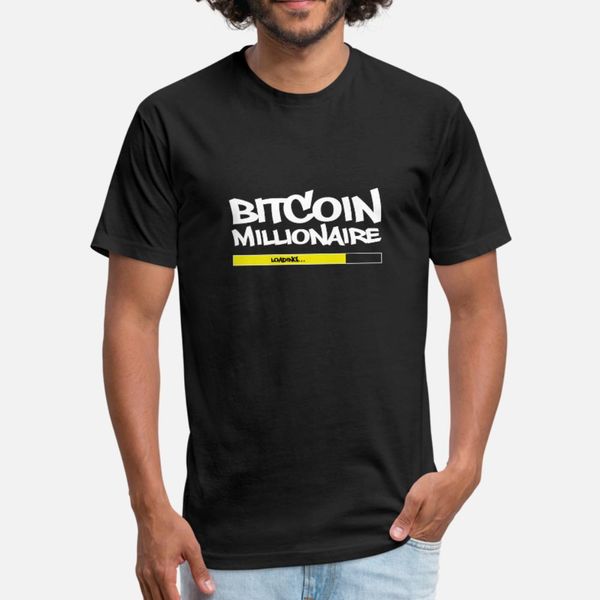 

bitcoin millionaire t shirt men designing cotton round neck gents graphic breathable spring autumn cool shirt