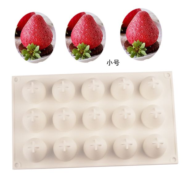 

baking moulds 5d three-dimensional strawberry fondant silicone mold cake mousse diy decoration for jelly chocolate candy