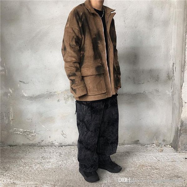 

печать velvet homme одежда мода hip hop повседневная одежда mens plus толстого конструктора зимы куртки с длинным рукавом граффити, Black;brown