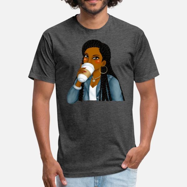 

black girl with braids t shirt men design short sleeve crew neck trend famous funny summer style pattern shirt