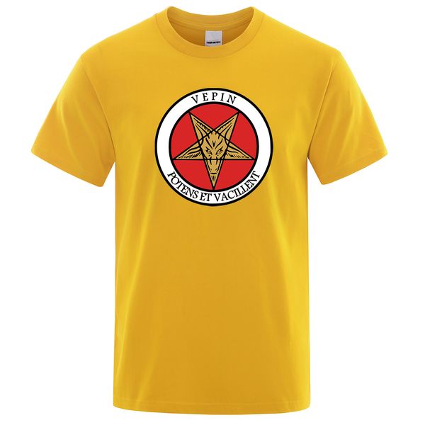 

pentagram gothic occult satan t-shirt men's short-sleeve summer new men cotton clothings cool male tee shirt brand fashion