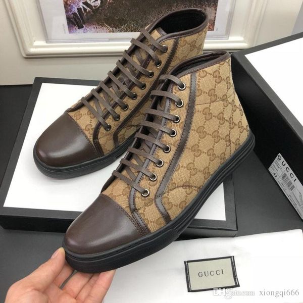 

men's stylish high-shoes, comfortable and versatile casual sports shoes, luxury designer, with box, Red;white