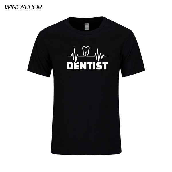 

сердцебиение стоматолог смешные зубная printed t рубашка мужская с коротким рукавом хлопка футболки стоматология стоматологический гигиенист