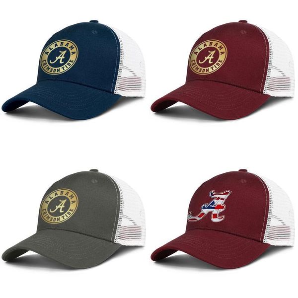 

alabama crimson tide футбол логотип golden регулируемое trucker cap моды бейсбол hat урожай папа шаровые шапки для мужчин женщин flag effect, Blue;gray