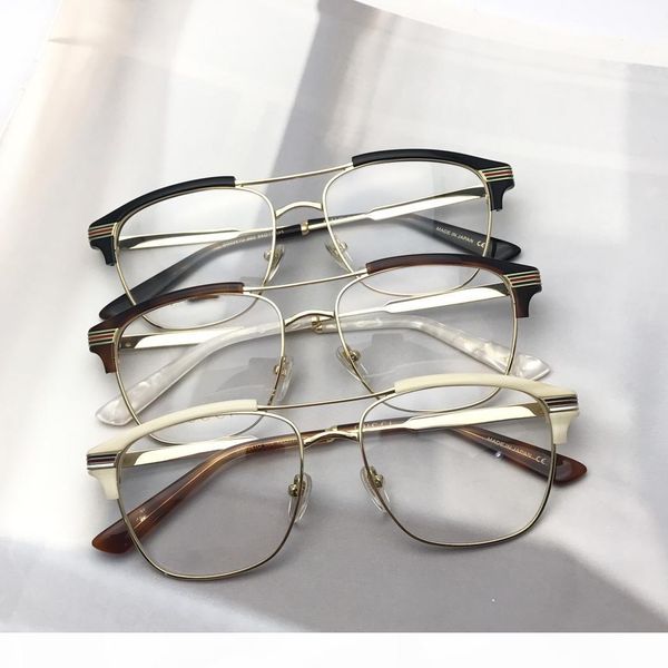 

new style myopia glasses 0241o when tall men and women metal double beam size: 54-17-145, Black