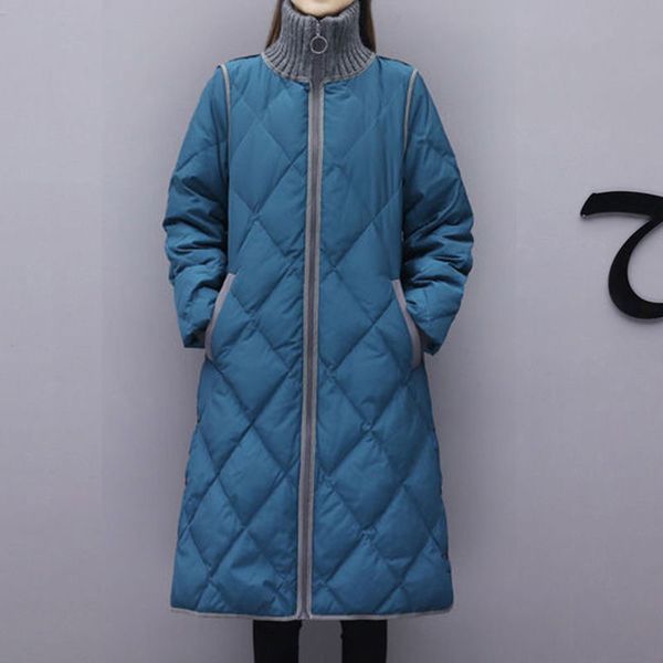 

women's down & parkas winter jacket cotton-padded clothes long version of the l loose thin quilted cotton cloth over-the-knee, Black