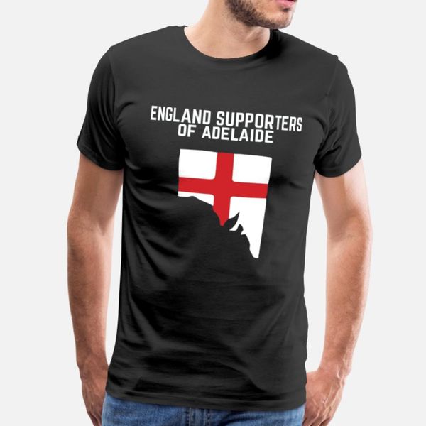 

england supporters of adelaide t shirt men printing 100% cotton round collar letters graphic humor spring autumn standard shirt