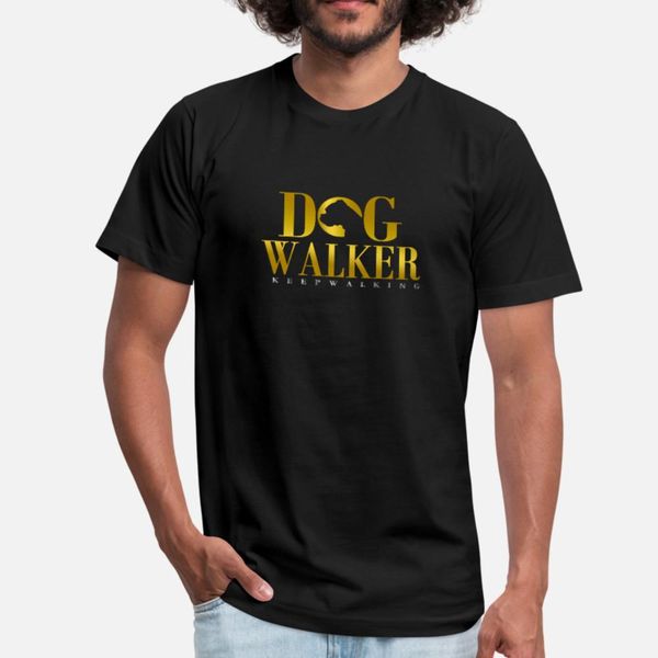 

dog walker t shirt men создание tee shirt crew neck одежда сумасшедшей комфортная весна осень обычной рубашки