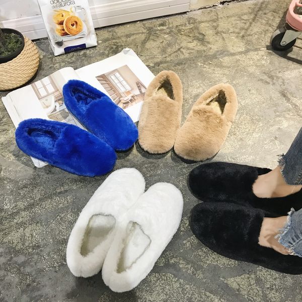 

women shoes autumn round toe women's moccasins casual female sneakers flats shallow mouth slip-on modis loafers fur fall dress, Black