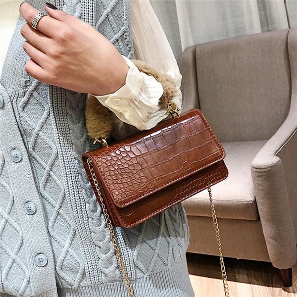 

brand 2020 vintage shoulder bags luxury crocodile skin printing pu leather handbags tote bag designer small women messenger bags