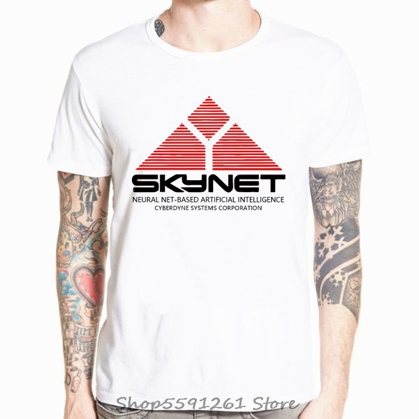 

skynet logo t-shirt - cyberdyne sarah terminator systems john research connor cool casual pride t shirt men tees