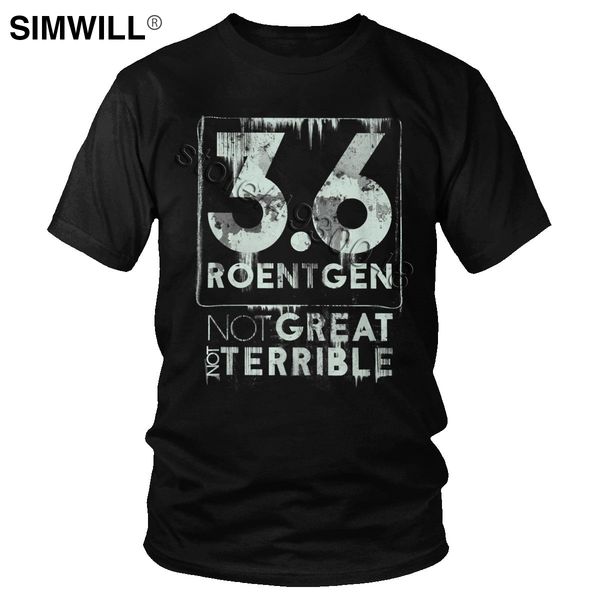 

vintage chernobyl t shirt men distressed 3.6 roentgen t-shirt short sleeve cotton russia nuclear ussr cccp tee tv show gift