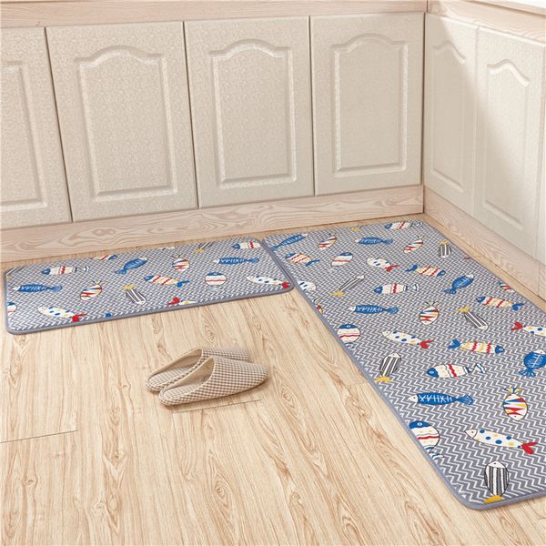 

bath mats rugs set 2pcs/set anti slip mat bathroom memory foam accessories kitchen carpet floor animal pattern b