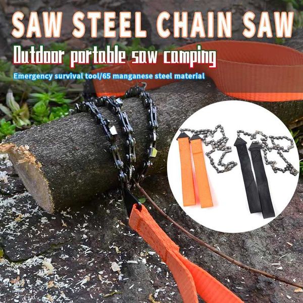 

mini pocket chain saw emergency survival chainsaw with bag wood garden outdoor camping hiking handsaw cutting chain saw chainsaw