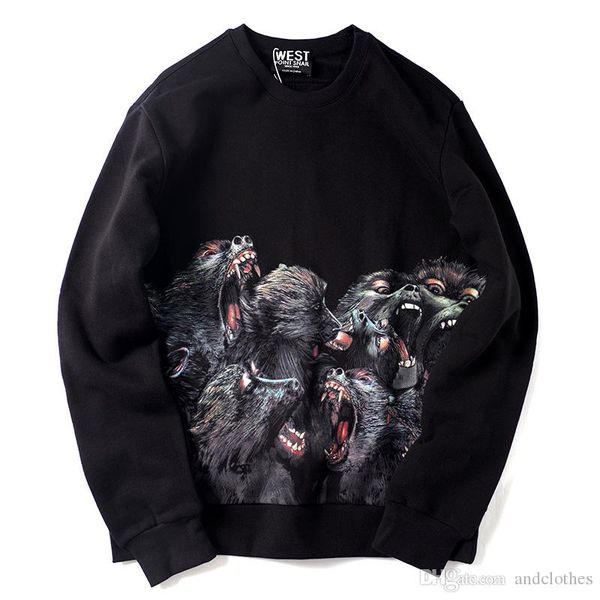 

luxury designer hoodie sweatshirts european and american street fashion group of monkeys couple outfit mens designer hoodie, Black